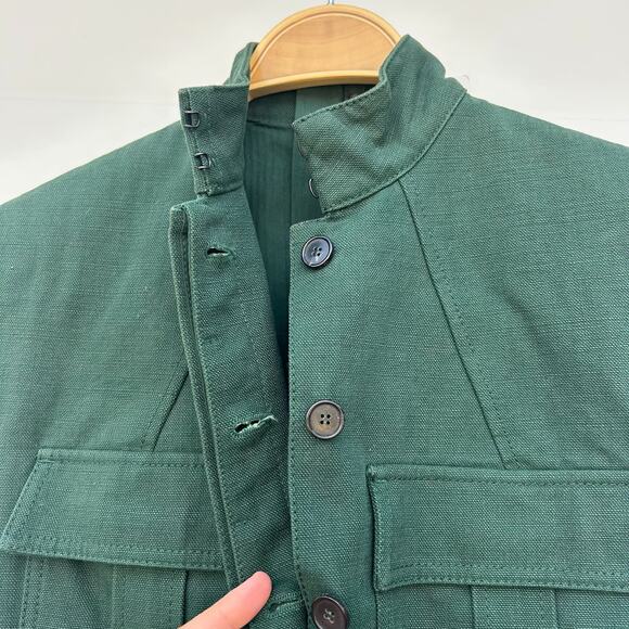 Alexander McQueen Fall Winter 18 Army Green Structured Midi Dress 38 Runway - Picture 11 of 13